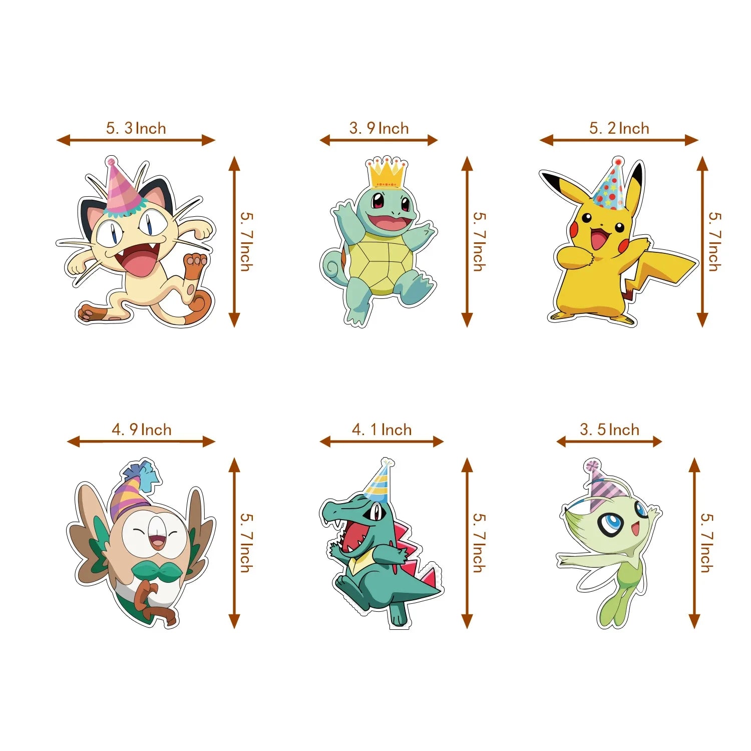 Pokemon Birthday Party Supplies Bracelets Stickers Keychain for Kids Pinata Goody Bag Fillers Cute Pikachu Pokemon Party Favors