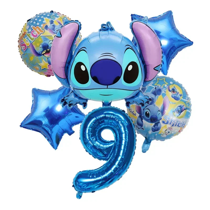 Cartoon Disney Lilo&Stitch Theme Party Foil Balloon Set Baby Shower Boys and Girls Birthday Party Decoration Children's Toy Gift