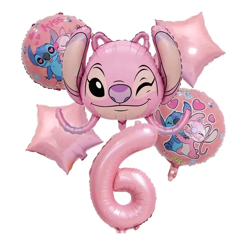 Cartoon Disney Lilo&Stitch Theme Party Foil Balloon Set Baby Shower Boys and Girls Birthday Party Decoration Children's Toy Gift