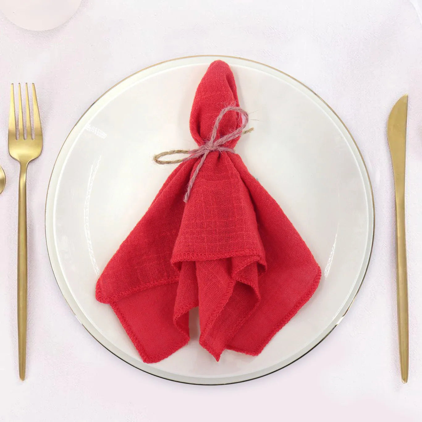 50pcs Handmade Gauze Napkins 30X30cm Cotton Cloth Napkins Fabric Serviette Gauze Table Towels for Wedding Party Baby Shower Set