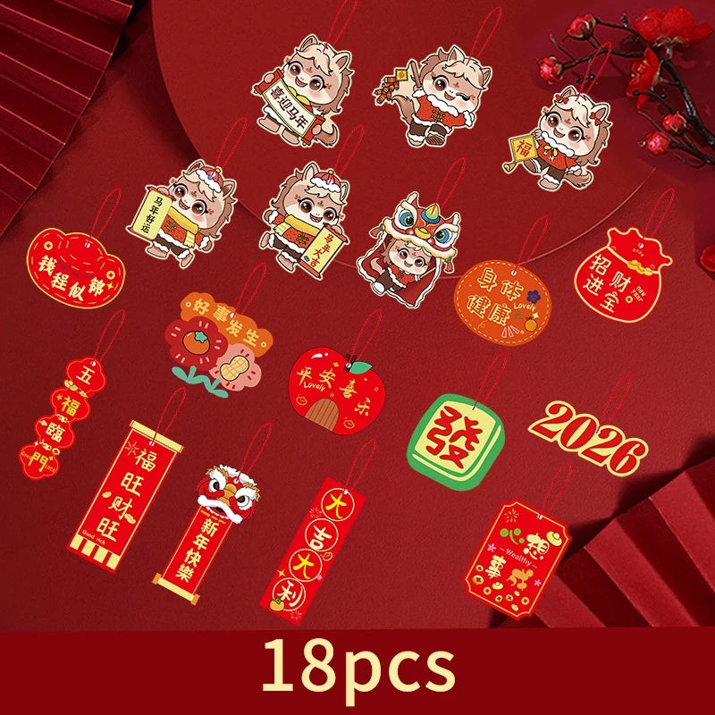 Chinese Lunar New Year Decorations 2026 Chinese Festival Hanging Pendant Wedding Party Room Decorations Party Supplies