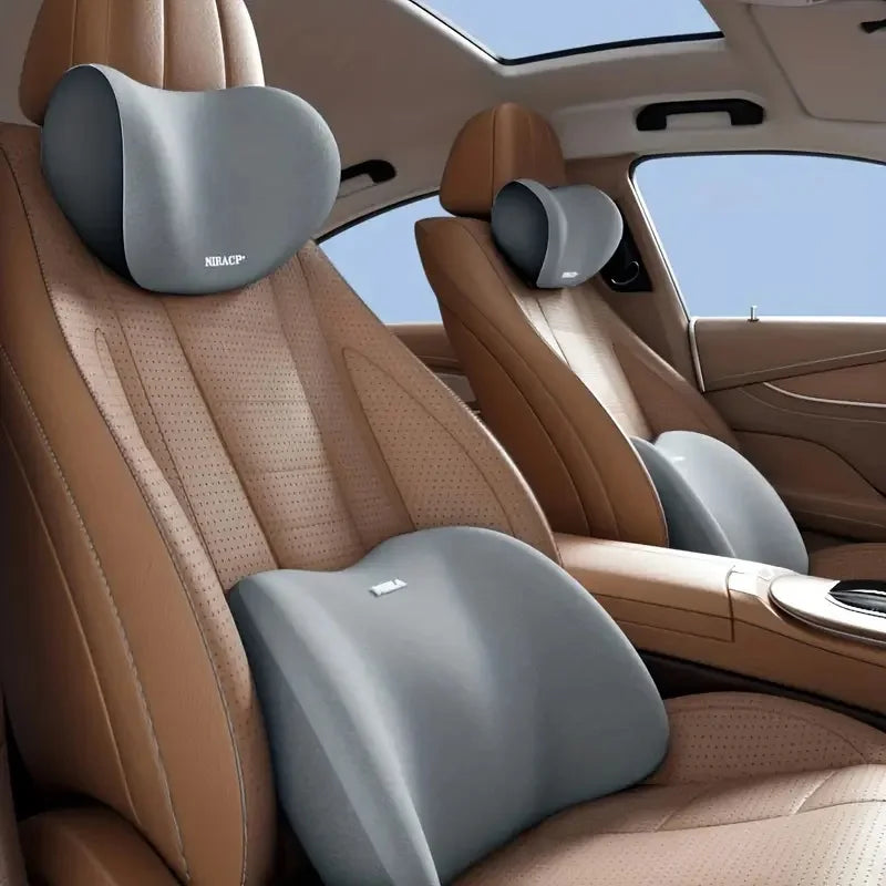 Car Universal Headrest Lumbar Memory Foam Cervical Lumbar Support Car Headrest Backrest Pillow Office Car Interior Accessories