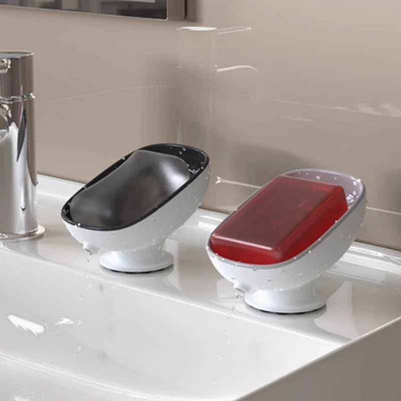 Soap Storage Box – PS Material, Uncovered, Double-Layer with Drainage Plate, Detachable