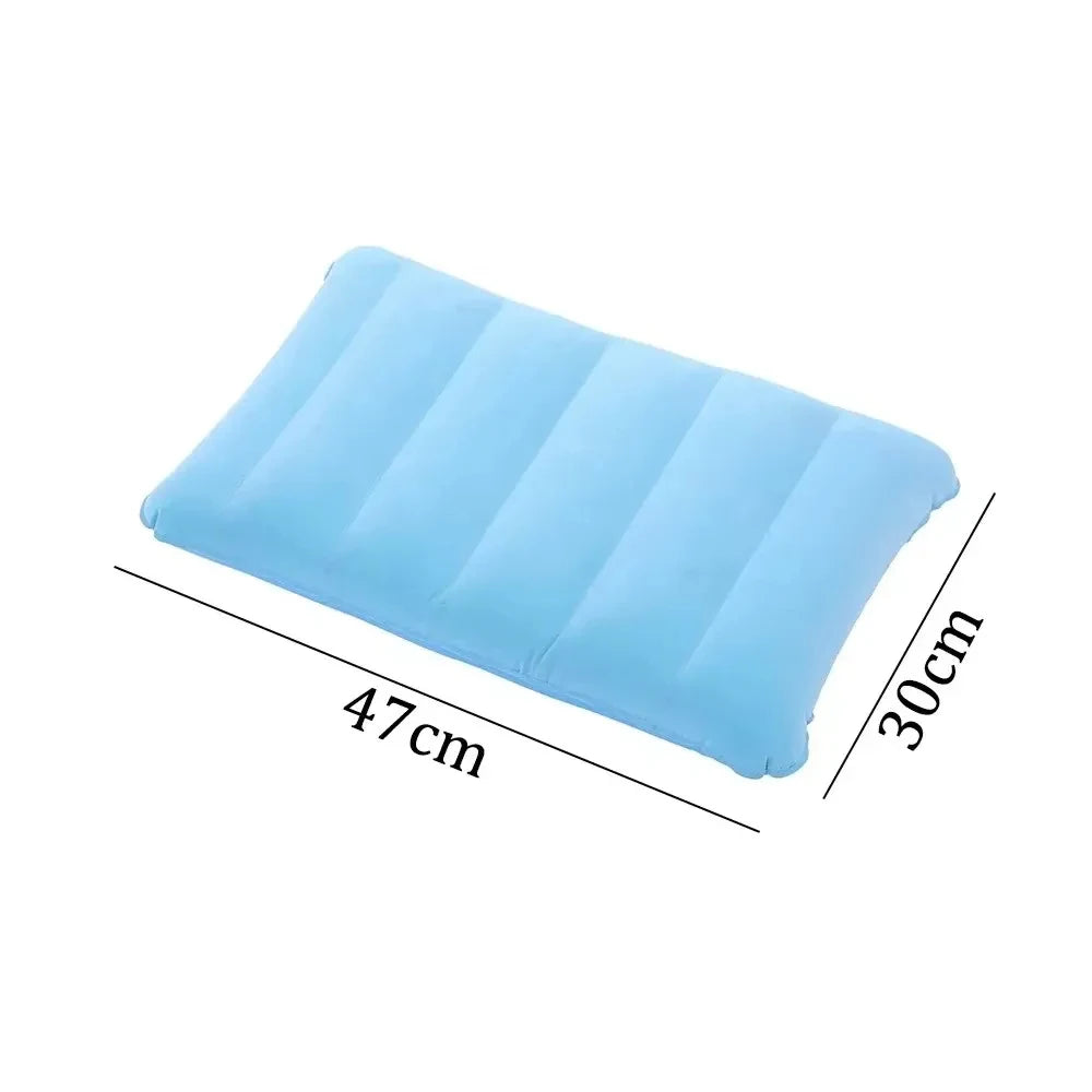 47x30cm Air Cushion Pillows Outdoor Camping Sleep Cushion Folding Square lnflatable Pillows Travel Backrest Plane Head Rest Big