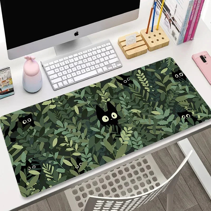 "Cat and Garden Art Mouse Pad - Extra Large, Soft and Comfortable, Suitable for Long-Term Use rabbit  mouse pad anime