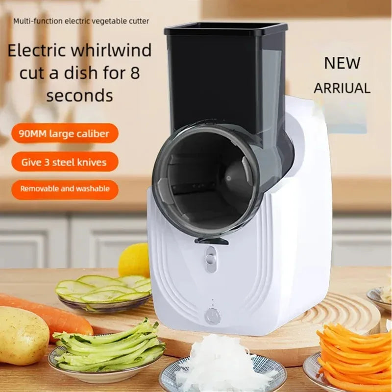 Multi-function Vegetable Cutter Household Kitchen Electric Vegetable Cutter Vegetable Slicer Shredder Automatic