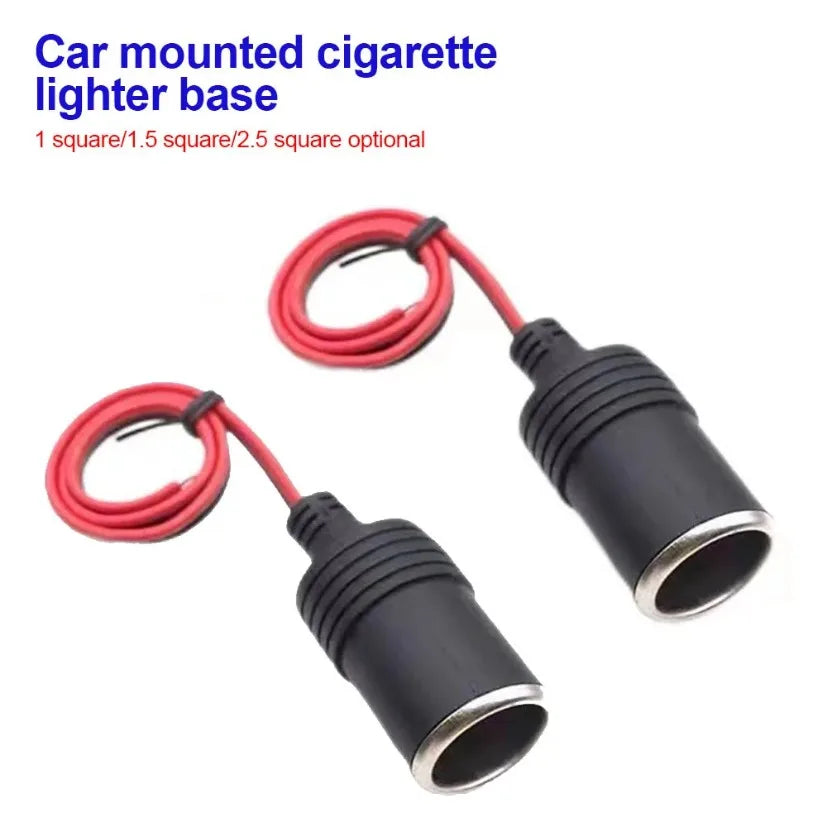 10A/20A Max 200W Car Mounted Cigarette Lighter Charger Female Socket Plug with 30cm Cable Connector Adapter Universal 12v