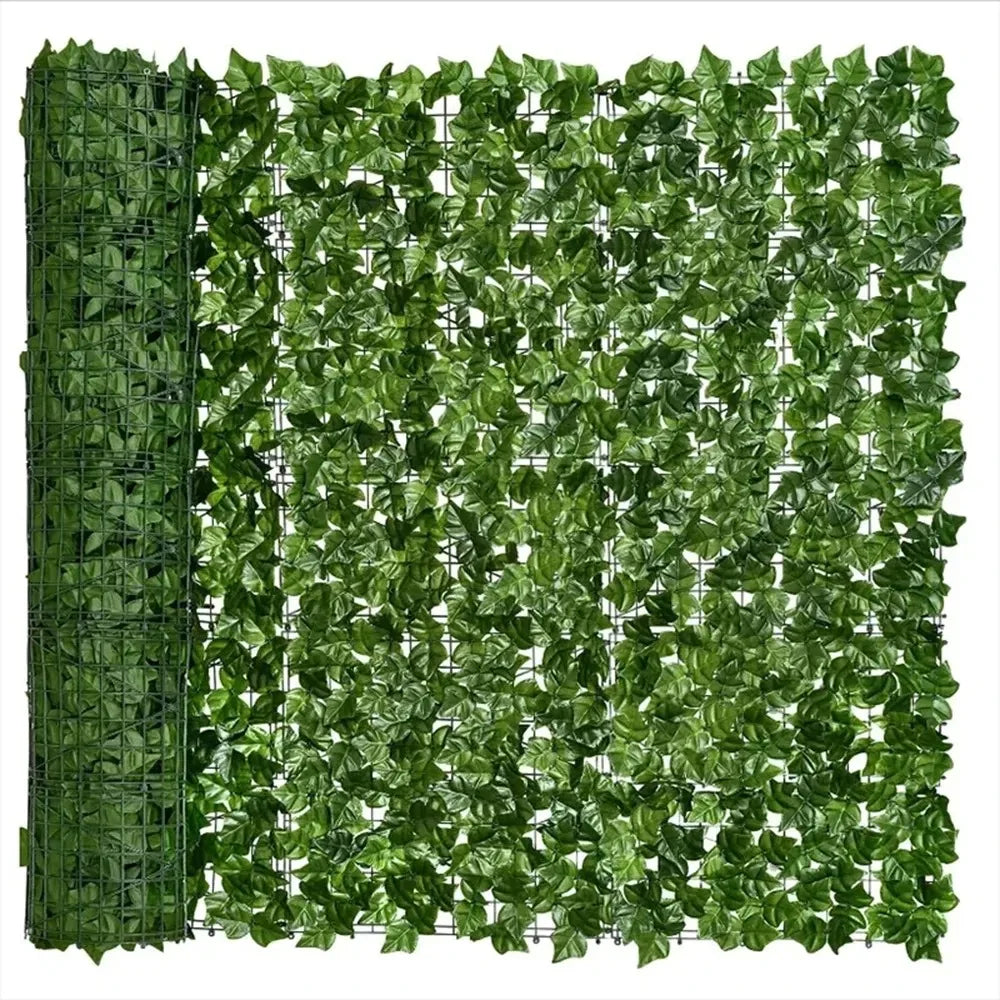 1M/3M Artificial Green Leaf Fence Panels Faux Privacy Fence Screen For Home Outdoor Garden Balcony Decoration