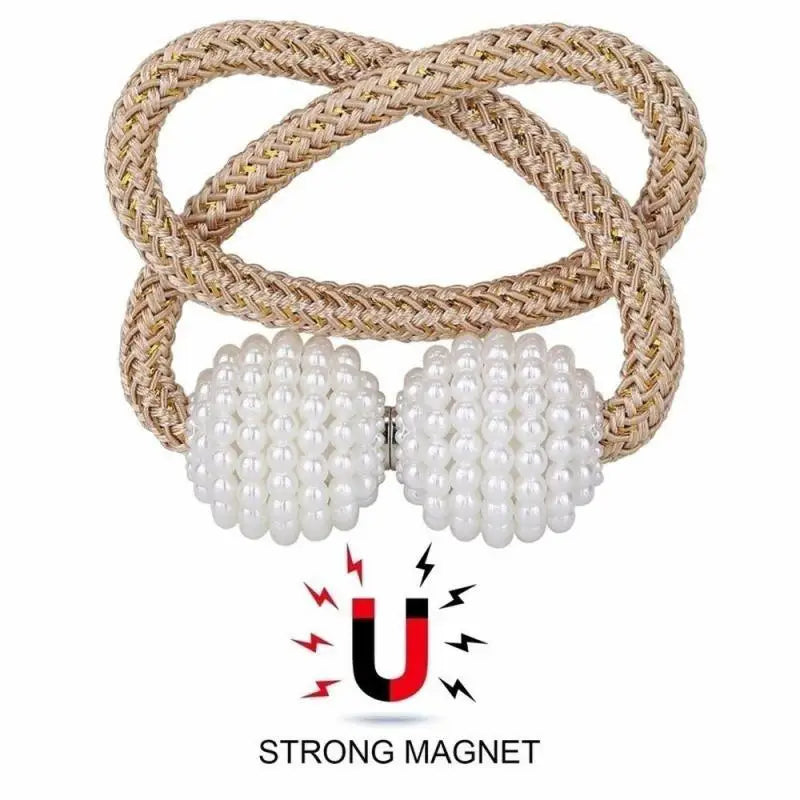 2/4PCS Pearl Magnetic Curtain Clip Curtain Holders Tie Back Buckle Clips Hanging Ball Buckle Tie Back Curtain Decor Accessories