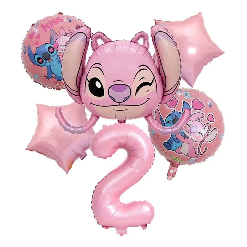 Cartoon Disney Lilo&Stitch Theme Party Foil Balloon Set Baby Shower Boys and Girls Birthday Party Decoration Children's Toy Gift