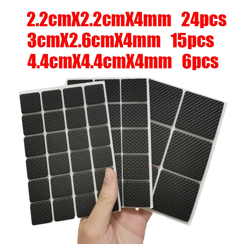 Rubber Pads For Chair Leg Furniture Anti Slip Mat Bumper Damper Self Adhesive Table Feet Protector Floor Protector Pads Hardware