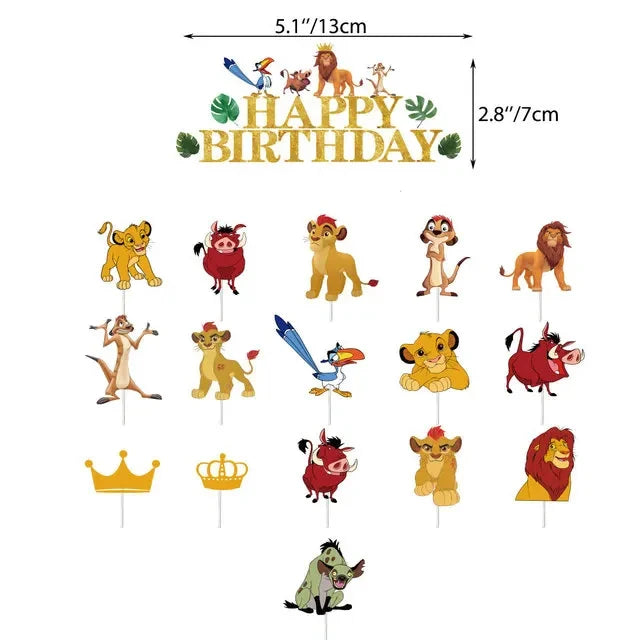 Lion King Party Favors includes Slap Bracelets Stickers Blowouts Gifts Bags for Jungle Lion Themed Birthday Party Decorations
