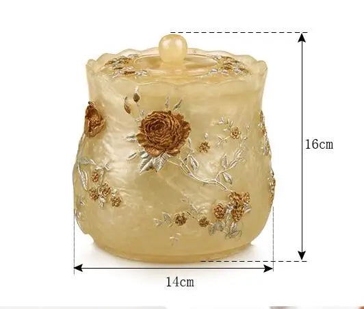 Fashion Bathroom Supplies Resin Five-piece Washbasin European Bathroom Supplies Toothpaste Storage Box Tissue Box