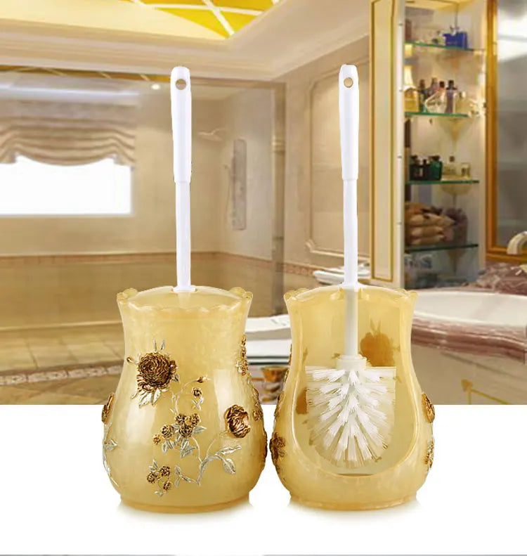 Fashion Bathroom Supplies Resin Five-piece Washbasin European Bathroom Supplies Toothpaste Storage Box Tissue Box