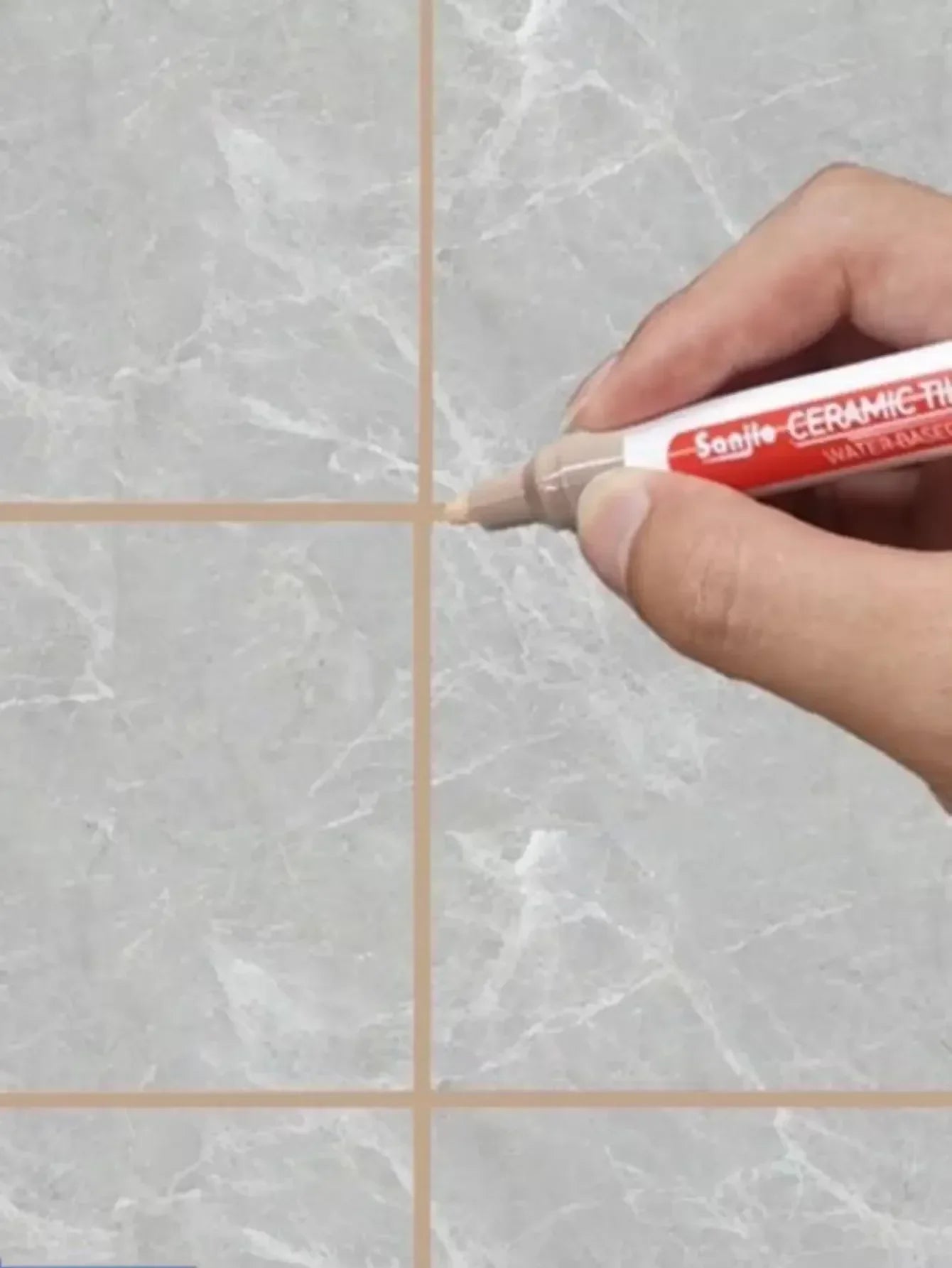 Waterproof White Grout Tile Pen Wall Grout Restorer Mark,Ceramic Tile Beautiful Seam, Kitchen and Bathroom Wall Seam Color Chang