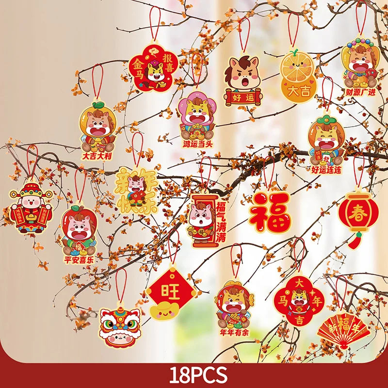 Chinese Lunar New Year Decorations 2026 Chinese Festival Hanging Pendant Wedding Party Room Decorations Party Supplies