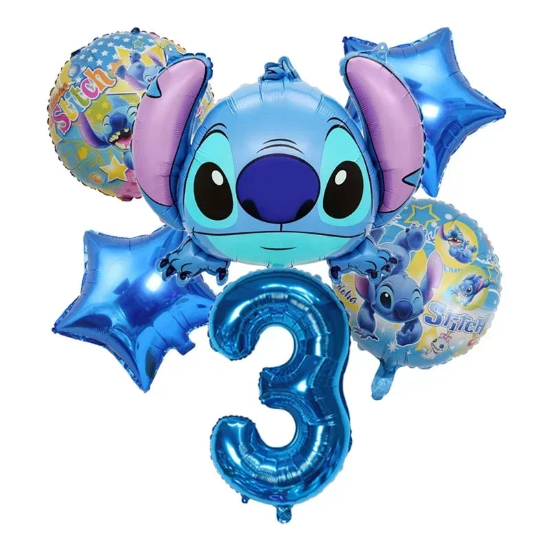 Cartoon Disney Lilo&Stitch Theme Party Foil Balloon Set Baby Shower Boys and Girls Birthday Party Decoration Children's Toy Gift