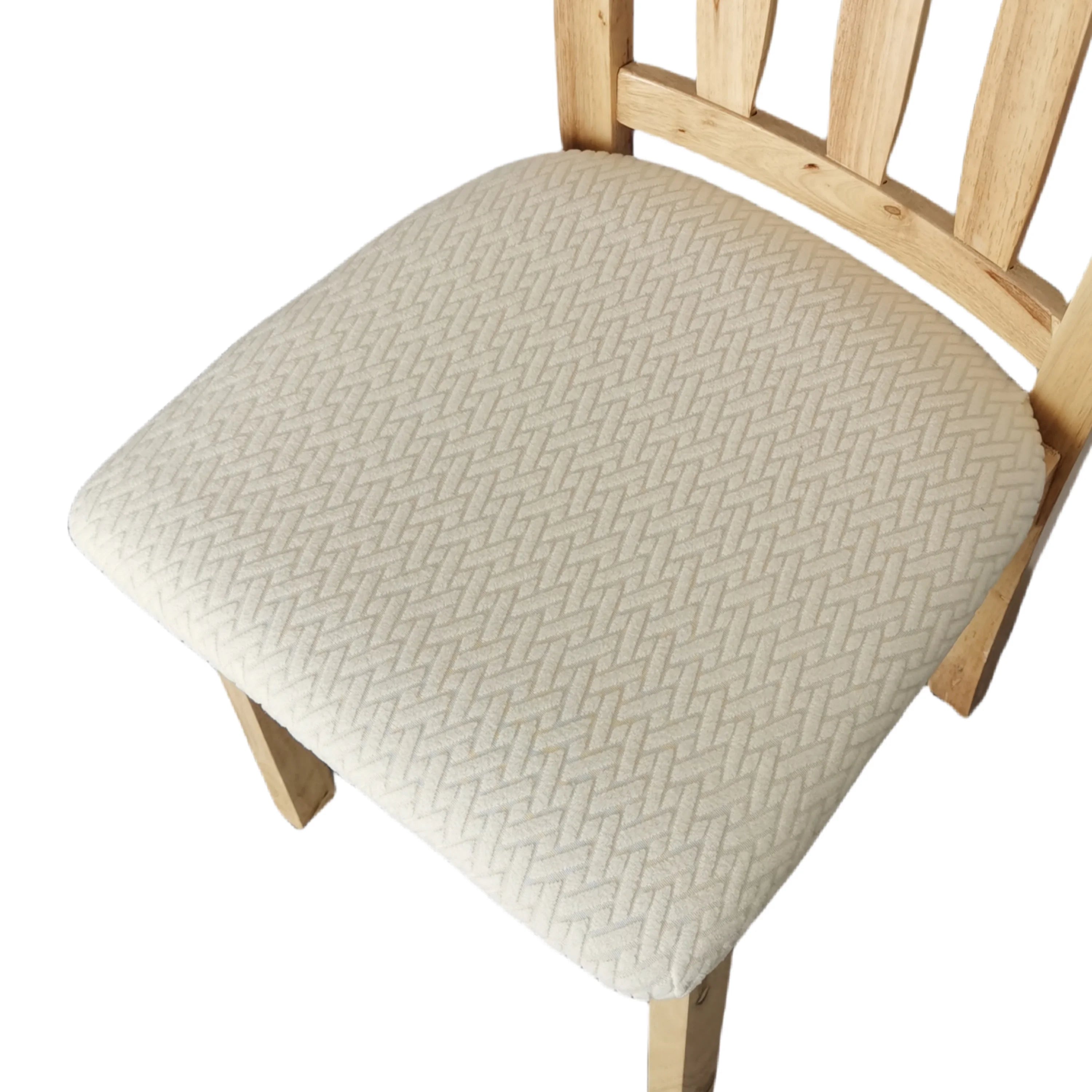 Thickened chair cover, solid-color chair seat cushion cover suitable for all seasons, jacquard elastic chair cushion cover for d