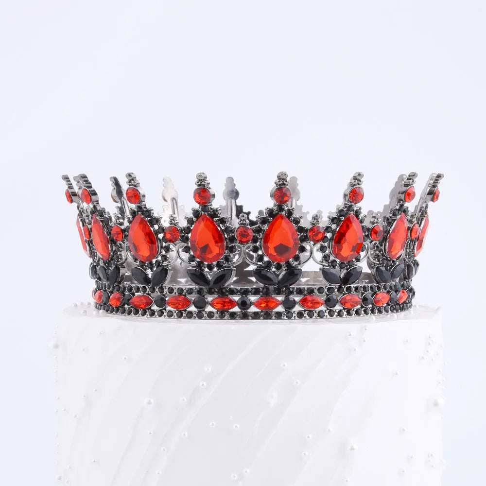 Beautiful Crystal Large Crown Cake Decoration Crown Cake Topper for Gril Birthday Party Cake Decorations