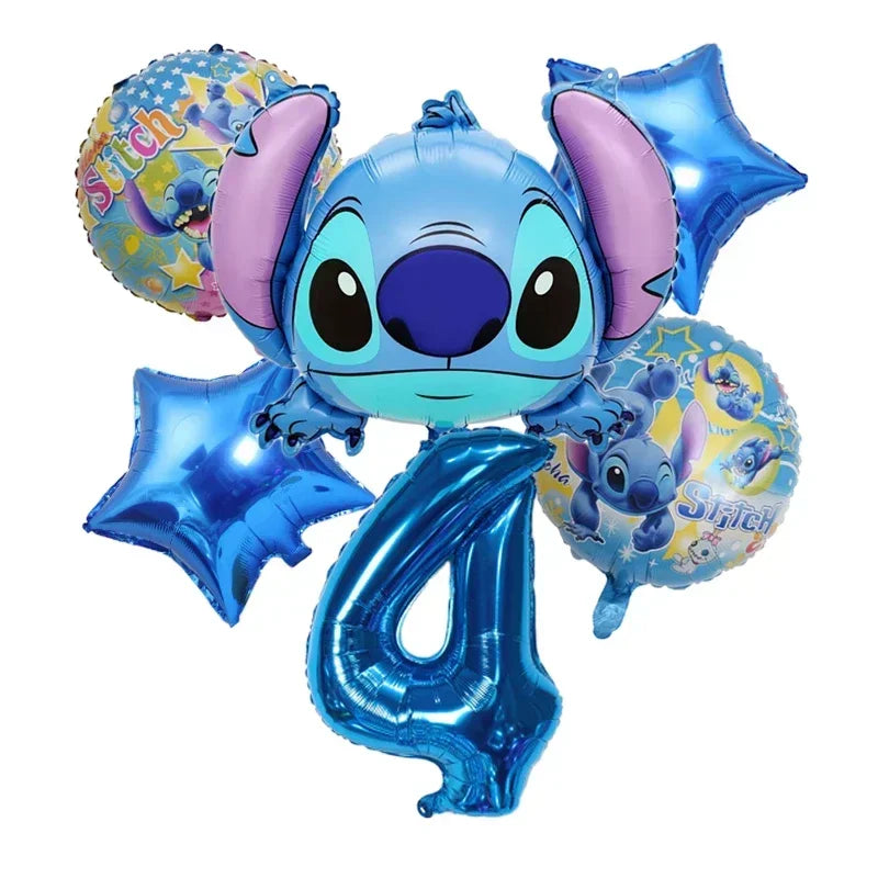 Cartoon Disney Lilo&Stitch Theme Party Foil Balloon Set Baby Shower Boys and Girls Birthday Party Decoration Children's Toy Gift