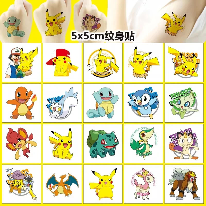 Pokemon Birthday Party Supplies Bracelets Stickers Keychain for Kids Pinata Goody Bag Fillers Cute Pikachu Pokemon Party Favors