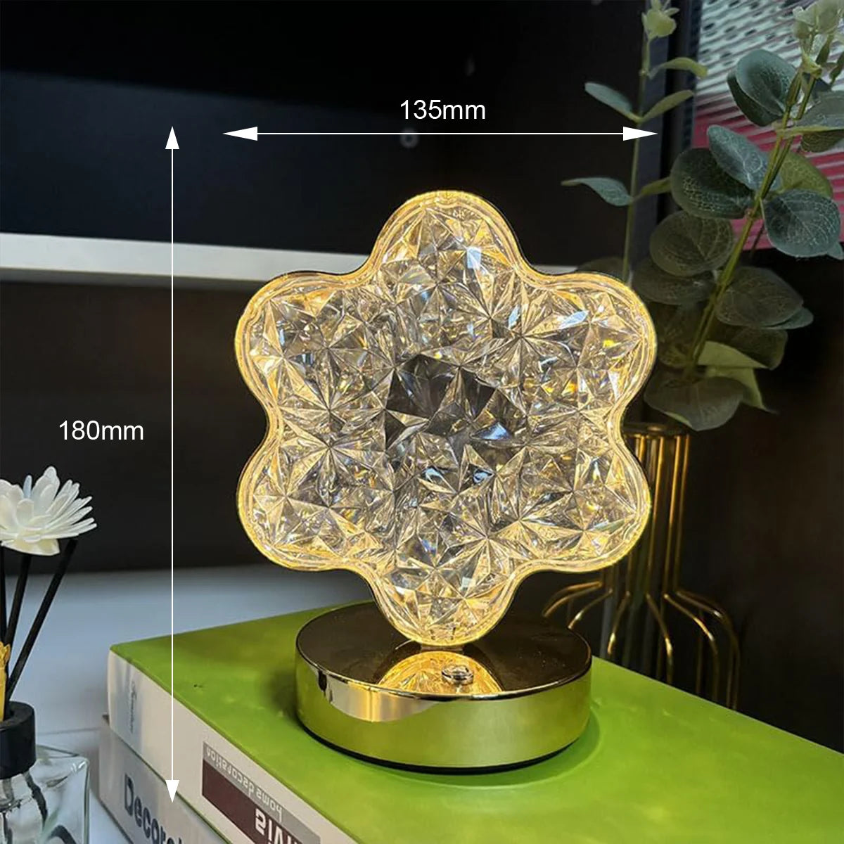 Tricolor Led Table Lamp Modern Lamps For Living Room Crystal Bedside Desk Minimalist For Bedroom Touch Control Creative Dimmable