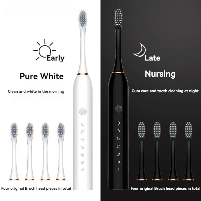 Automatic Electric Toothbrush Six-Speed Adult & Children's Universal Soft Bristle Charging Smart Toothbrush for All Ages