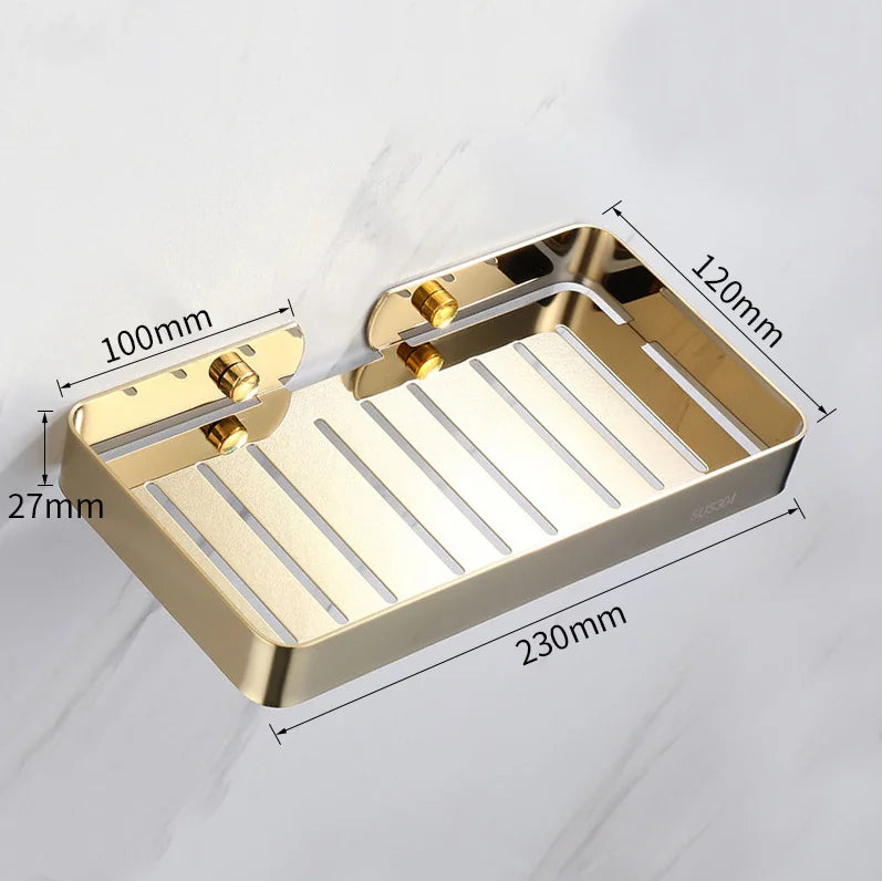 304 stainless steel soap dish holder bathroom rack bathroom shelf wall hanging toilet soap drain shelf