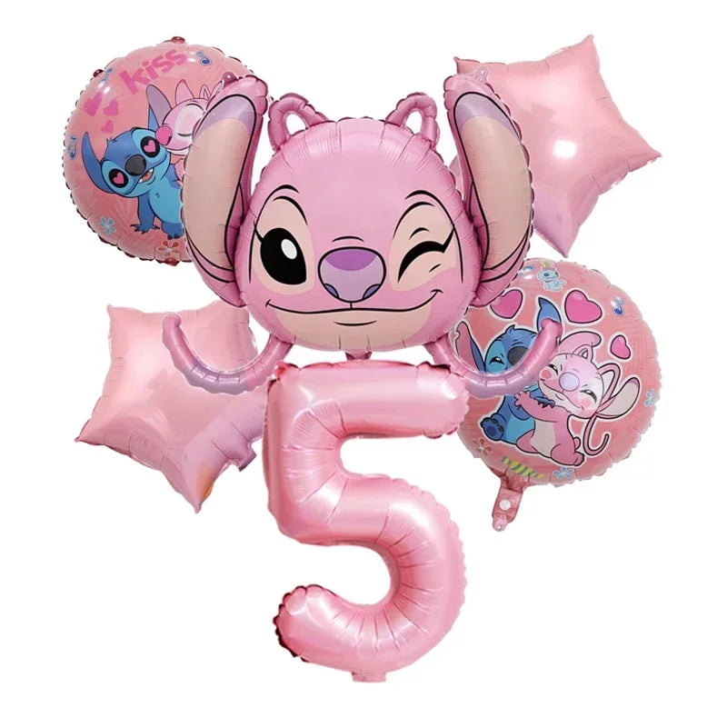 Cartoon Disney Lilo&Stitch Theme Party Foil Balloon Set Baby Shower Boys and Girls Birthday Party Decoration Children's Toy Gift