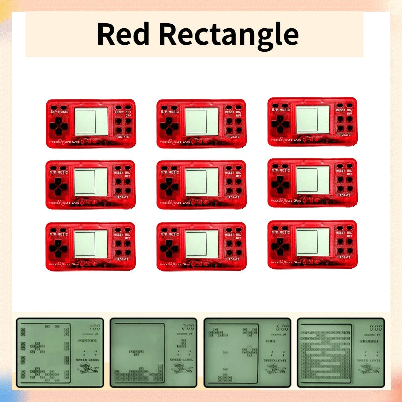 6-48PCS Video Game Party Favors For Kids Mini Game Keychain Birthday Party Gifs Mini Arcade Game Classroom Prizes Tetris Game