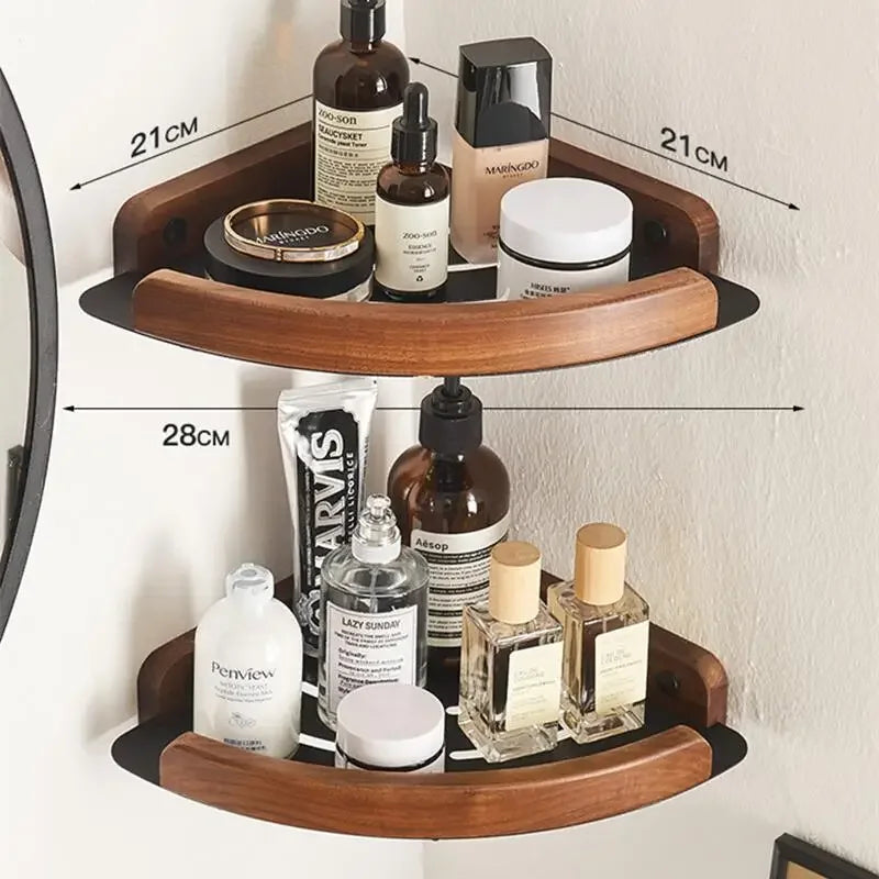 Walnut Wood Black Bathroom Hardware Set Bathroom towel rack Towel Rack Toilet Paper Holder Towel Bar Shelf  Bathroom Accessories