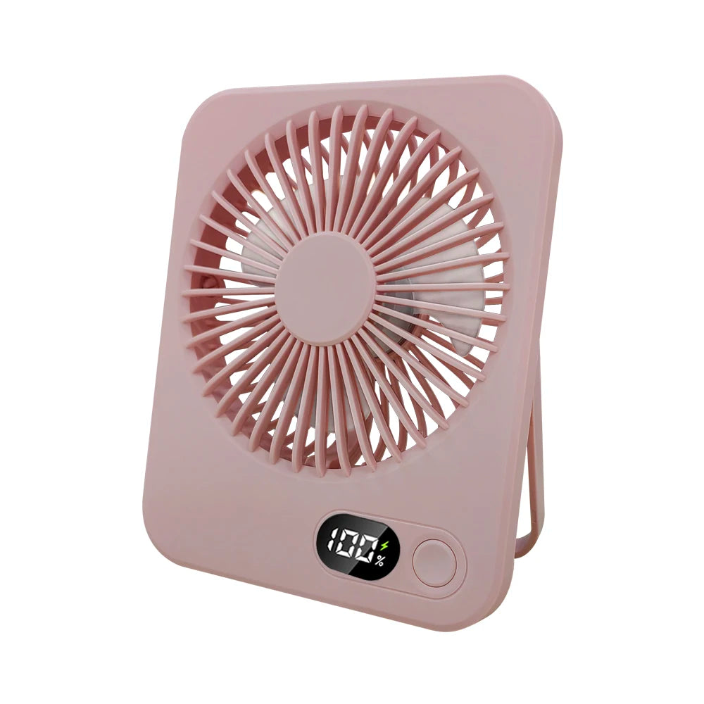 Desk Fan Portable Mini USB Fan Rechargeable Portable Fan Foldable Table Fans Ultra Quiet Student Personal Desktop Fan 5 Speeds
