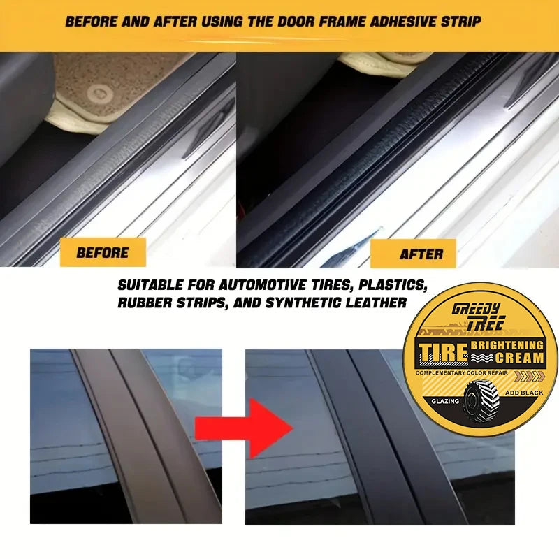 Tire gloss wax - prevent cracking, waterproof and dustproof formula, car/SUV/truck, tires restore tire gloss