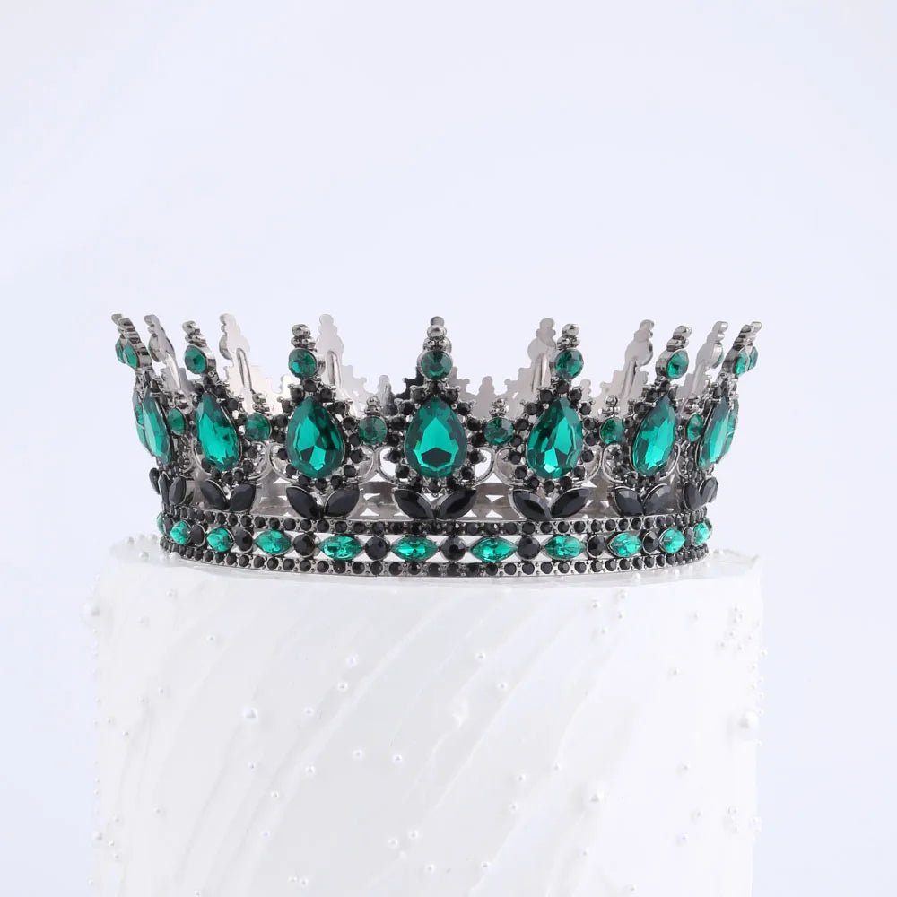 Beautiful Crystal Large Crown Cake Decoration Crown Cake Topper for Gril Birthday Party Cake Decorations