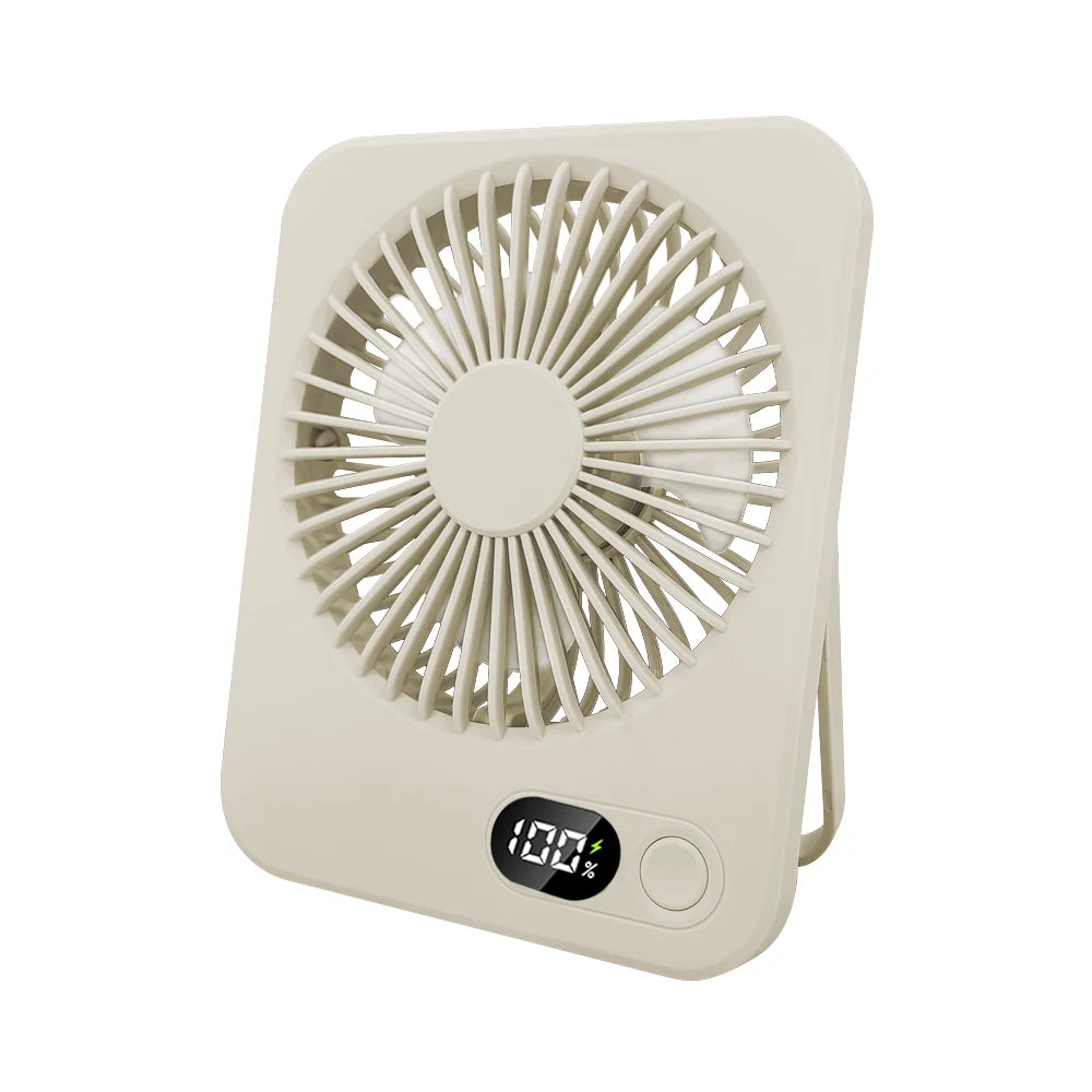 Desk Fan Portable Mini USB Fan Rechargeable Portable Fan Foldable Table Fans Ultra Quiet Student Personal Desktop Fan 5 Speeds