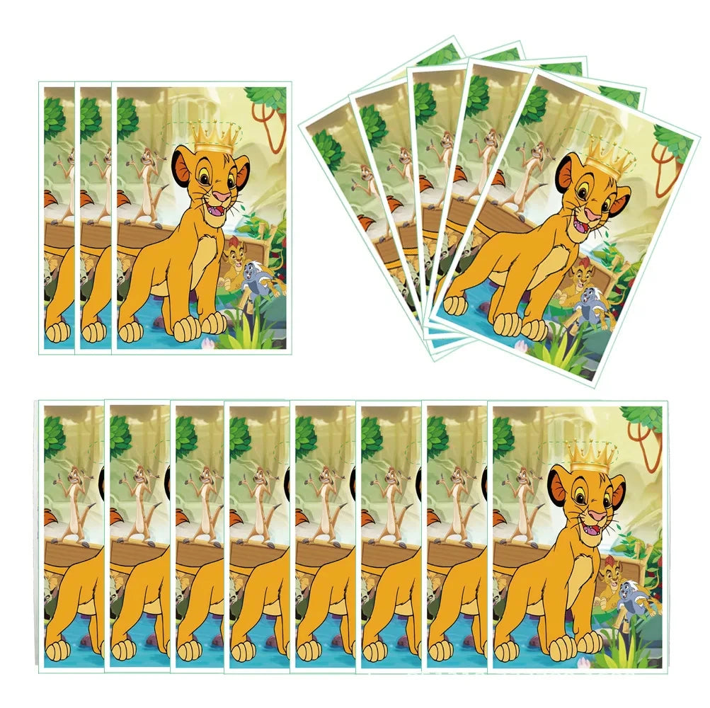 Lion King Party Favors includes Slap Bracelets Stickers Blowouts Gifts Bags for Jungle Lion Themed Birthday Party Decorations