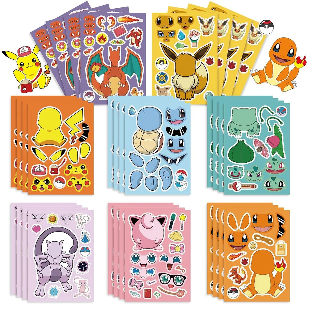 Pokemon Birthday Party Supplies Bracelets Stickers Keychain for Kids Pinata Goody Bag Fillers Cute Pikachu Pokemon Party Favors