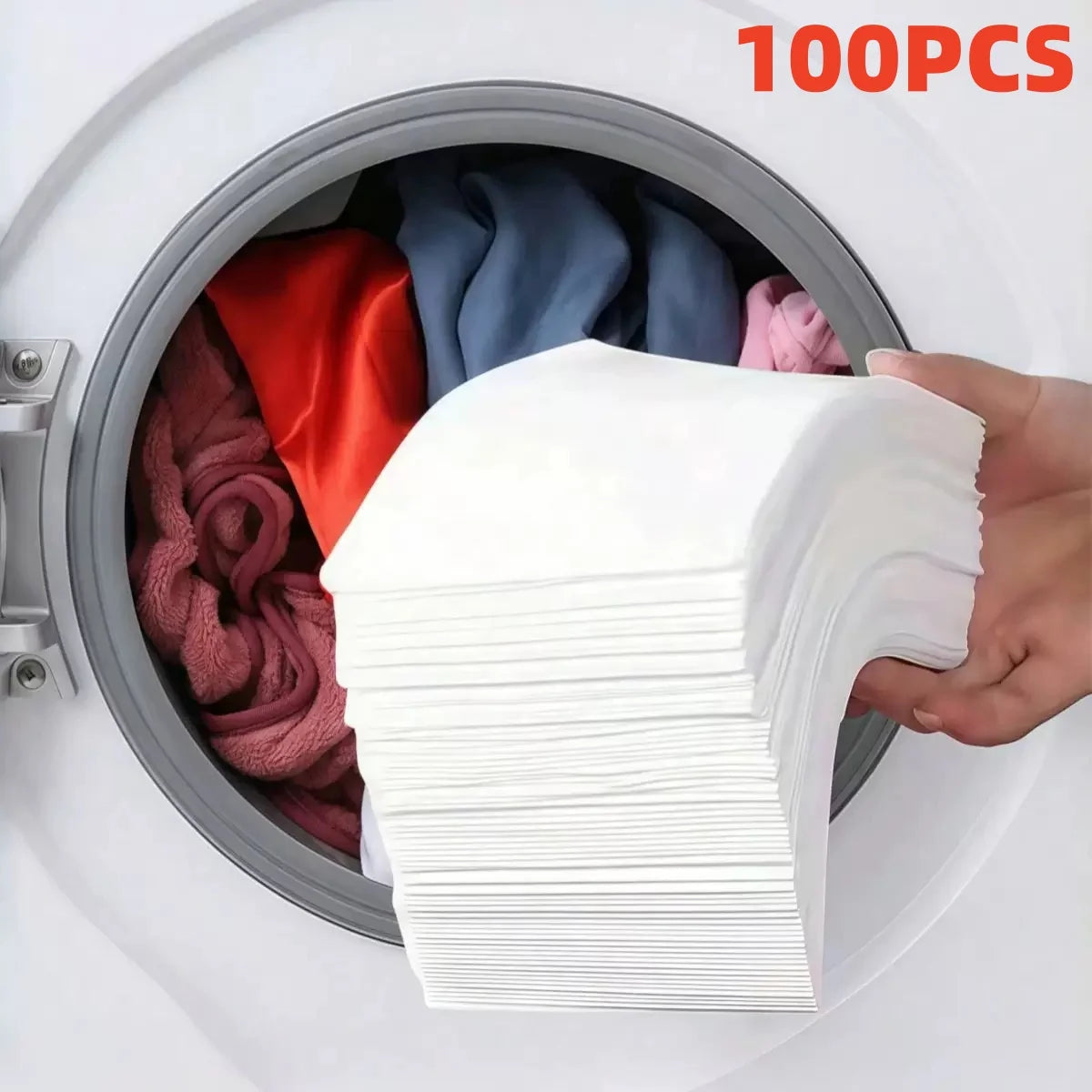 100/10PCS Laundry Color Absorbing Paper Anti-dyeing Laundry Tablets for Washing Machine Clean Clothes Color Catcher Sheets