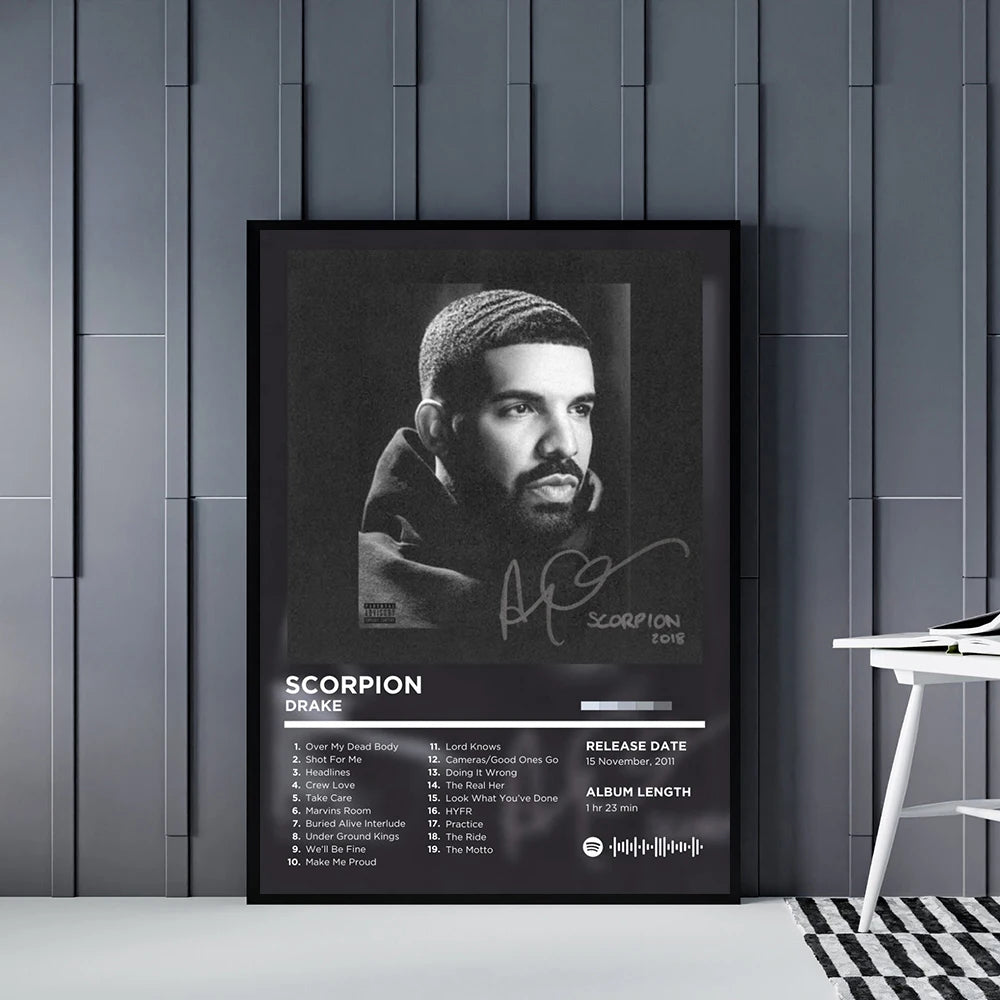 Rapper Album Cover Retro Poster Music Canvas Wall Art Print Mural Home Decor Music Lover Gift