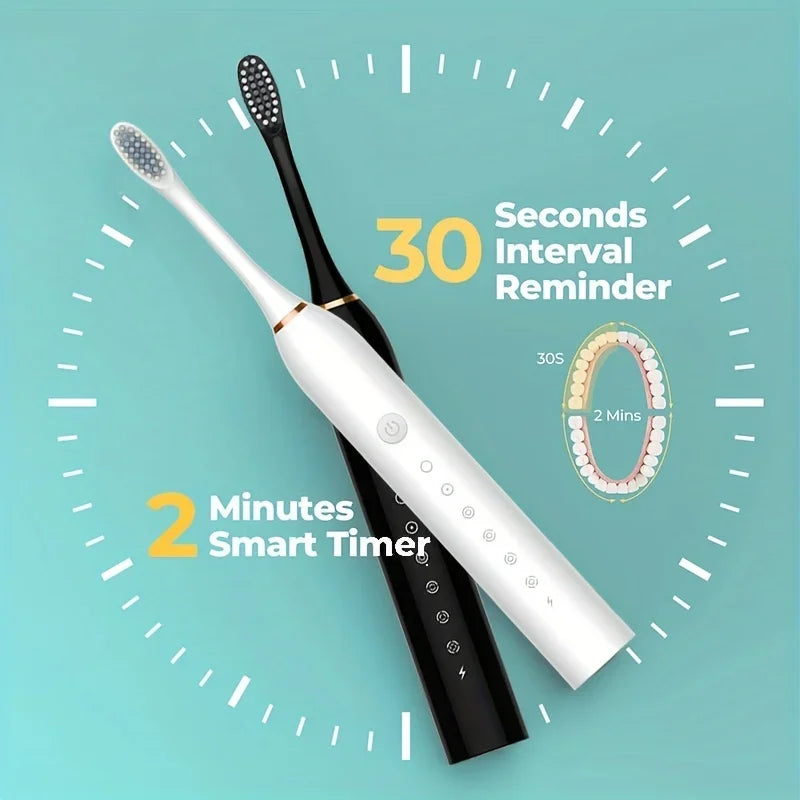Automatic Electric Toothbrush Six-Speed Adult & Children's Universal Soft Bristle Charging Smart Toothbrush for All Ages