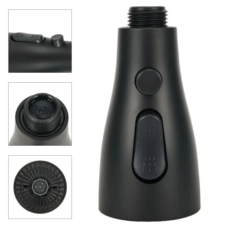 For 1/2" Connection Kitchen Pull Out Faucet Sprayer Nozzle 3 Modes ABS Water Saving Bathroom Basin Sink Shower Spray Head
