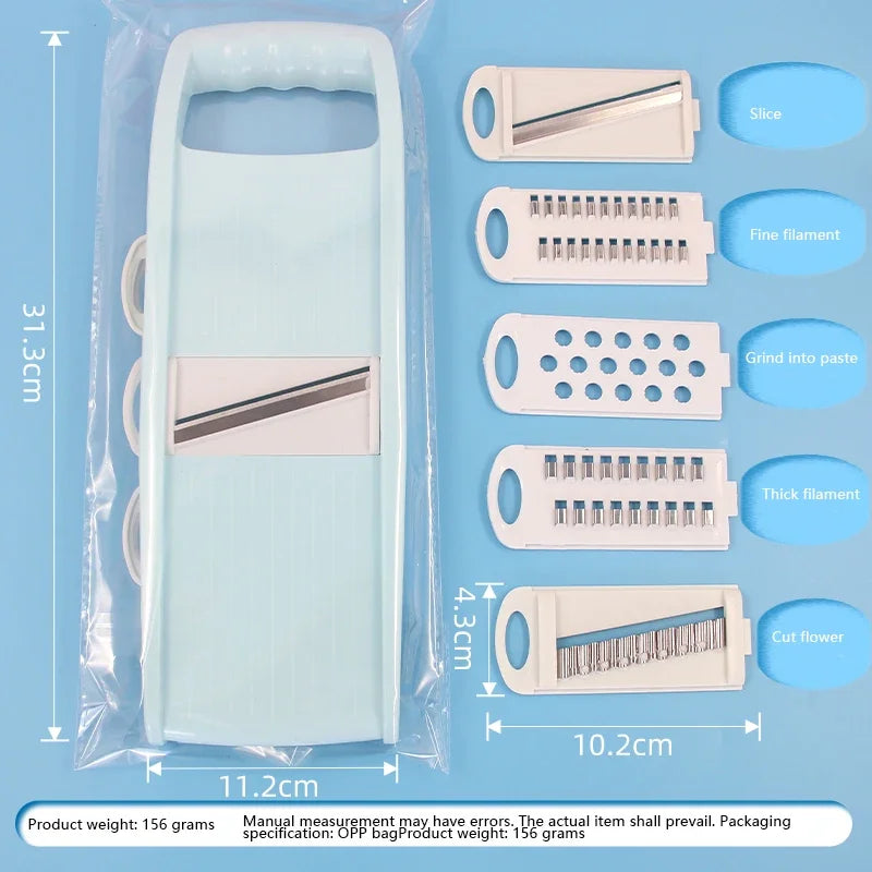 5 in 1 Multi-Functional Vegetable Chopper Onion Chopper Food Chopper Kitchen Mandoline Slicer Veggie Dicer Cutter