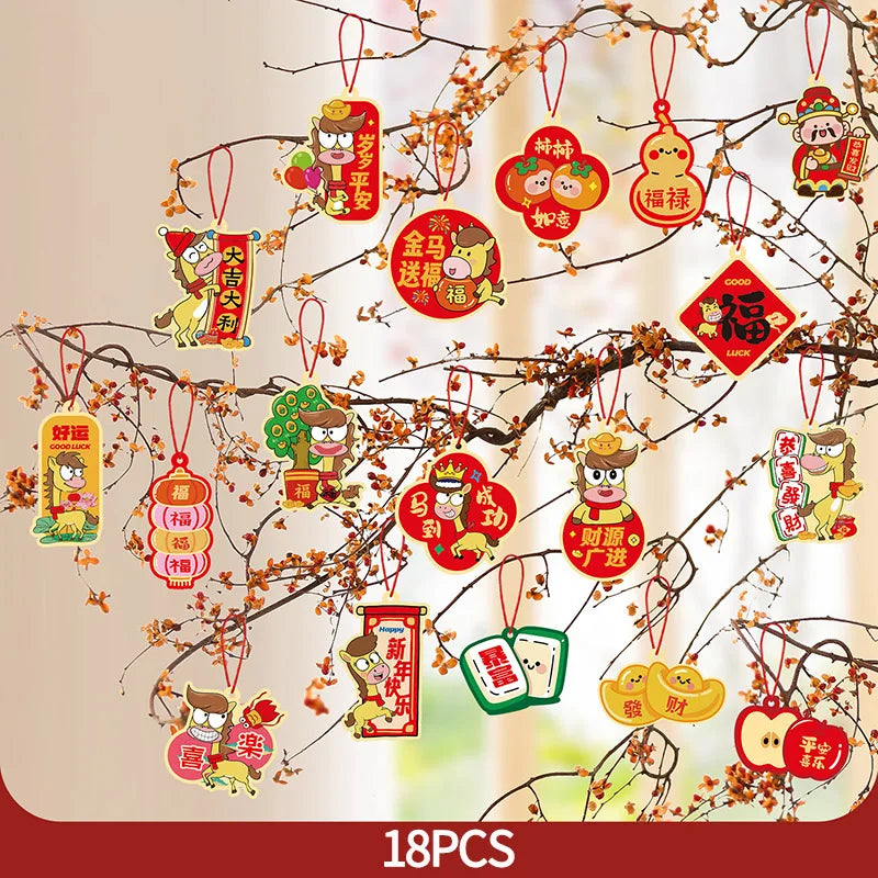 Chinese Lunar New Year Decorations 2026 Chinese Festival Hanging Pendant Wedding Party Room Decorations Party Supplies
