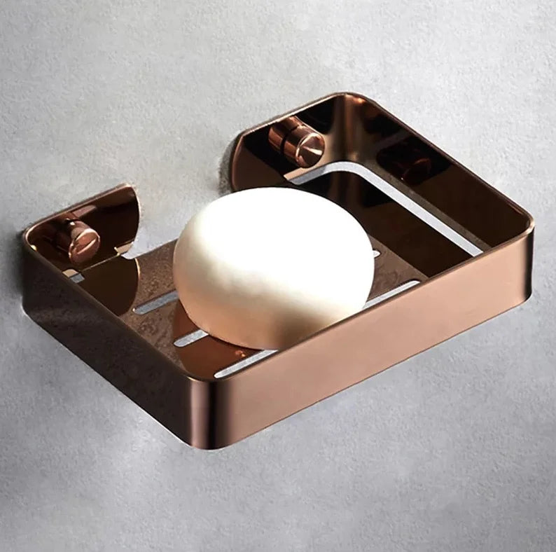 304 stainless steel soap dish holder bathroom rack bathroom shelf wall hanging toilet soap drain shelf