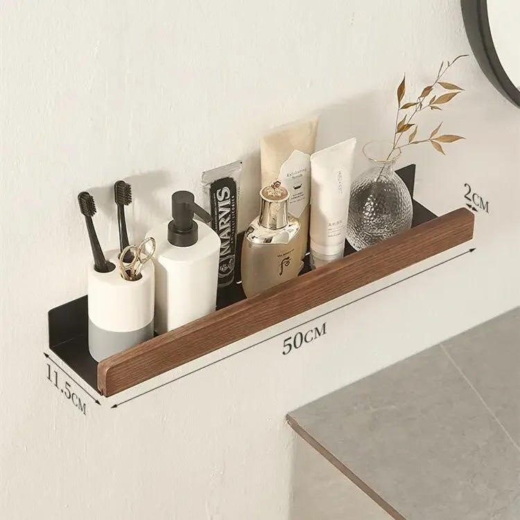 Walnut Wood Black Bathroom Hardware Set Bathroom towel rack Towel Rack Toilet Paper Holder Towel Bar Shelf  Bathroom Accessories