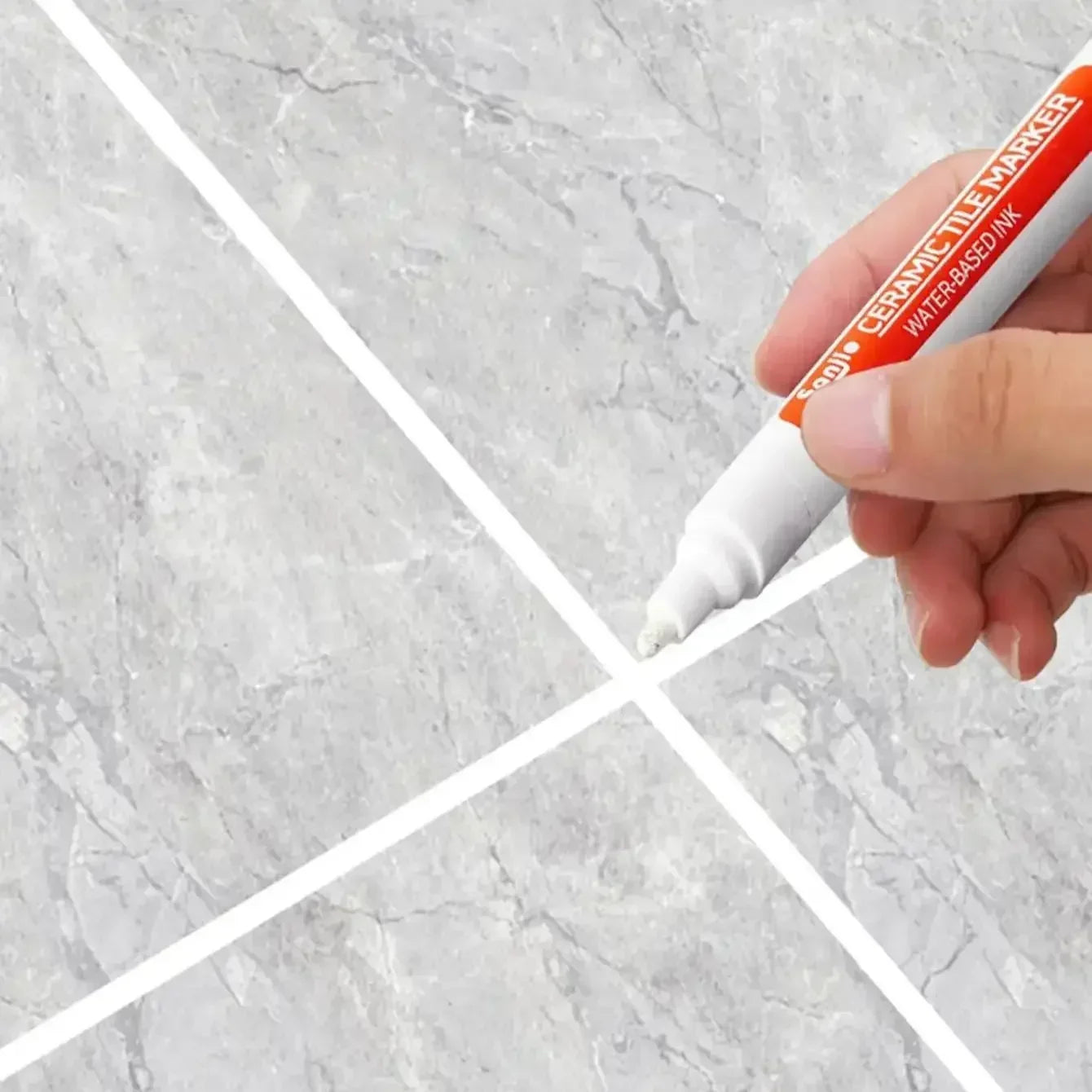 Waterproof White Grout Tile Pen Wall Grout Restorer Mark,Ceramic Tile Beautiful Seam, Kitchen and Bathroom Wall Seam Color Chang