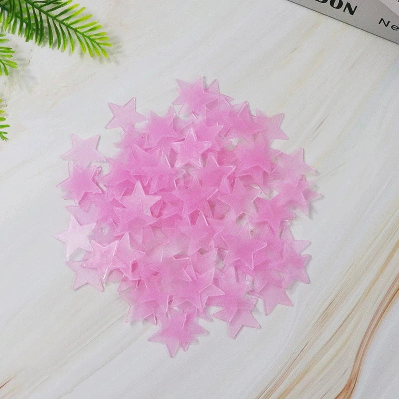 Glow in The Dark Stars Stickers - Self Adhesive Wall Decals for Kids Room Decor, DIY Night Sky Ceiling, Luminous Party Supplies